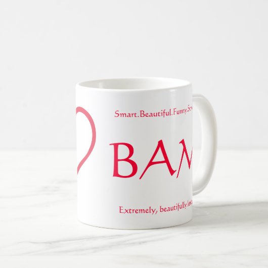 Bam-Herz-Tasse Kaffeetasse (VorderseiteRechts)
