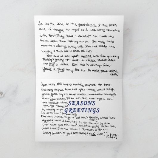 Bam-Karte Feiertagskarte (Innenseite)