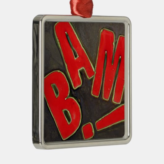 Bam! Verzierung Silbernes Ornament (Rechts)