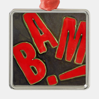 Bam! Verzierung Silbernes Ornament