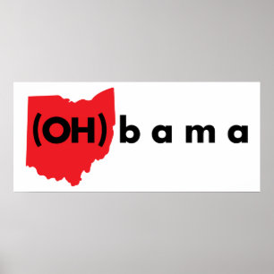Bama (OH-) - Rot und Schwarzes Poster
