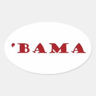 Bama Red Letter Ovaler Aufkleber