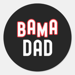 Bama Vater Alabama Sports Family Alabama Süd Runder Aufkleber