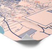 Bamako Mali Breezy Stadtplan Reise Poster (Ecke)