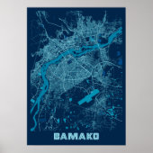 Bamako - Mali Peace City Map Poster (Vorne)