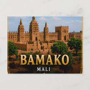 Bamako Niger Fluss und malisches Erbe Postkarte