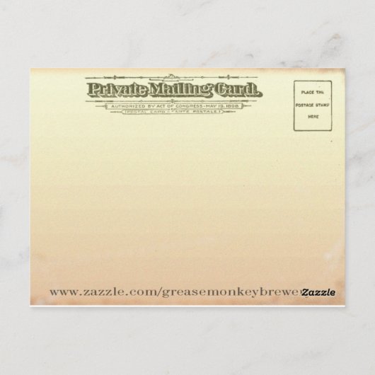 Bamamma-Perücke Postkarte (Rückseite)