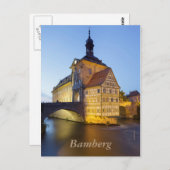 Bamberg-Abend Postkarte (Vorne/Hinten)