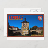 Bamberg - Altes Rathaus Landschaft Postkarte (Vorne/Hinten)