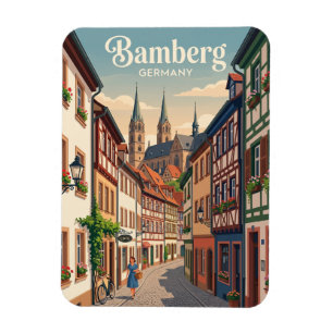 Bamberg Altstadt Gasse Deutschland Magnet