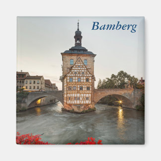 Bamberg Altstadt Rathaus und Obere Brücke Magnet