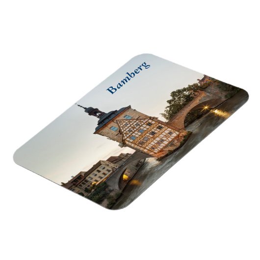 Bamberg Altstadt Rathaus und Obere Brücke Magnet (Linke Seite)
