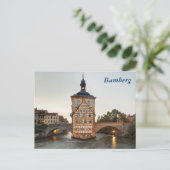 Bamberg Altstadt Rathaus und Obere Brücke Postkarte (Stehend Vorderseite)