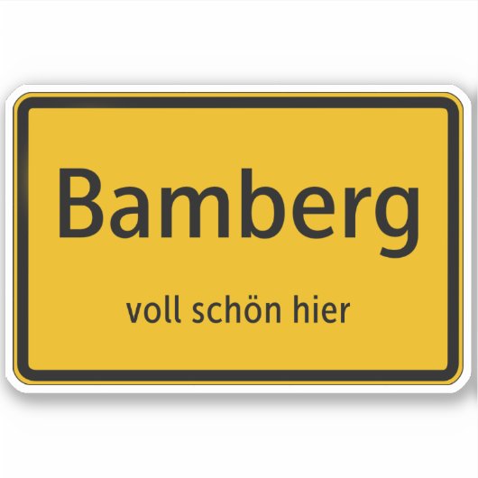 Bamberg Aufkleber Sticker Autoaufkleber (Vorderseite)