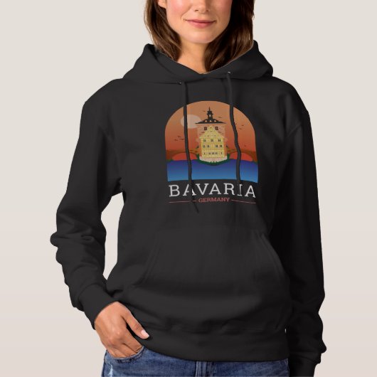 Bamberg Bayern Deutschland Stadt Skyline Silhouett Hoodie (Vorderseite)