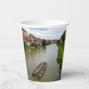 Bamberg Bayern Regnitz Fluss Malerei Effekt Kunst Pappbecher
