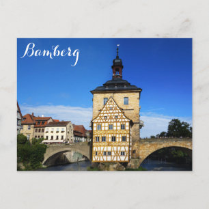 Bamberg Deutschland Rathaus Postkarte