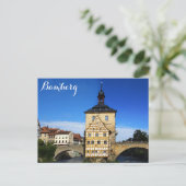 Bamberg Deutschland Rathaus Postkarte (Stehend Vorderseite)