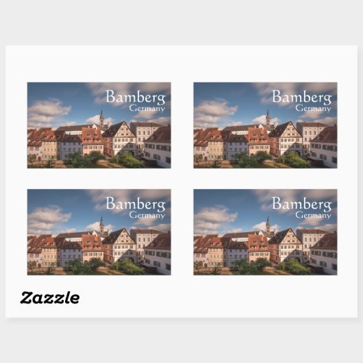 Bamberg Deutschland Rechteckiger Aufkleber (Blatt)