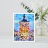 Bamberg Deutschland Reiseort Wasserfarbe Postkarte (Stehend Vorderseite)