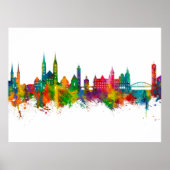 Bamberg Deutschland Skyline Poster (Vorne)