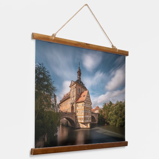 Bamberg Deutschland Wandteppich Mit Holzrahmen (Gewinkelt)