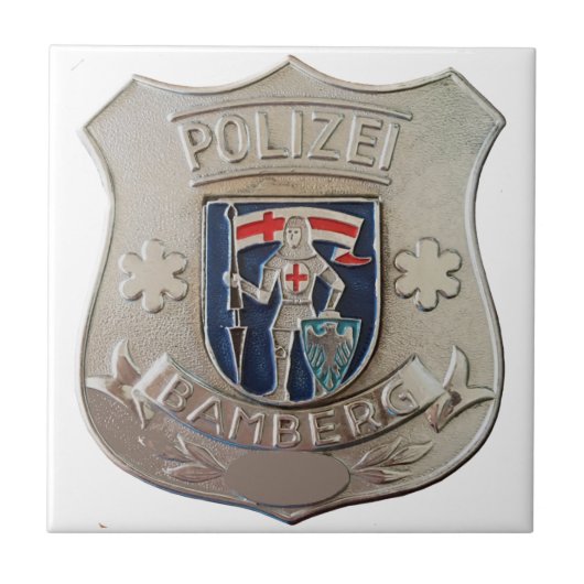 Bamberg Polizei Fliese (Vorderseite)