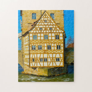 Bamberg Rathaus Fachwerkhaus Deutschland. Puzzle
