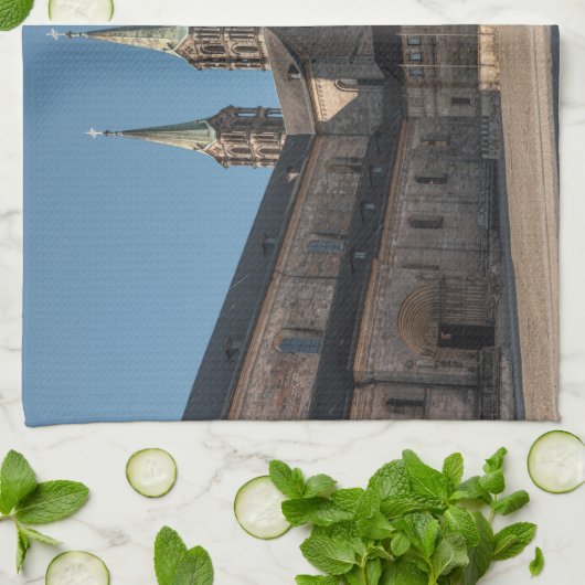 Bamberger Dom, Deutschland Geschirrtuch (Gefaltet)