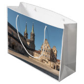 Bamberger Dom, Deutschland Große Geschenktüte (Rückseite Schrägansicht)