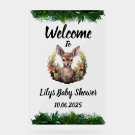 Bambi acrylic Baby shower sign Acrylschild