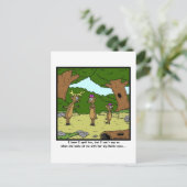 Bambi Eyes: Hirsche Cartoon Postkarte (Stehend Vorderseite)