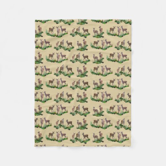 Bambi Meadow Fleece Blanket (Gold) (Vorderseite)