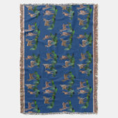 Bambi Meadow Throw Blanket (Marine) Decke (Vorderseite Vertikal)