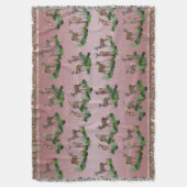 Bambi-Wiesenwurzelblanket (Dusty Pink Mix) Decke (Vorderseite Vertikal)