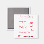Bambina Liebe Quotes Set Pack Magnet (Vorderseite/Rückseite)