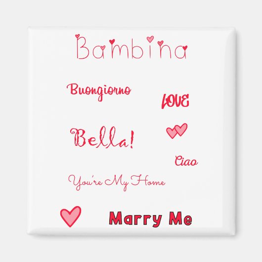 Bambina Liebe Quotes Set Pack Magnet (Vorne)