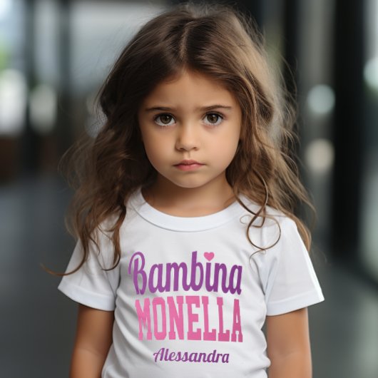 Bambina Monella Funny Italian Little Girl T-Shirt