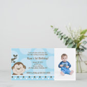 Bambino Monkey 8x4 Geburtstagskarte (Stehend Vorderseite)