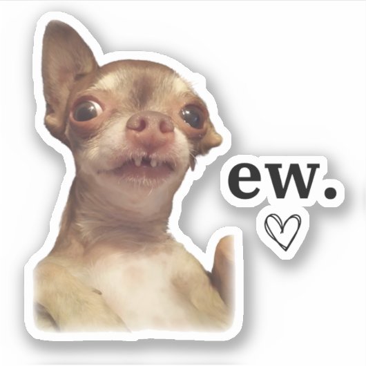 Bambi's "ew"-Herzklopfen Aufkleber (Vorderseite)