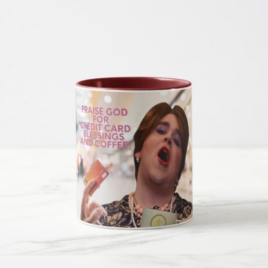 Bambi's Kreditkartensegmente und Kaffee-Tasse Tasse (Zentrum)