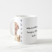 Bambi's Tasse vor und nach dem Kaffee (Vorderseite Links)