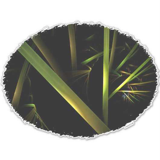 Bamboo Abstrakt Aufkleber (Vorderseite)