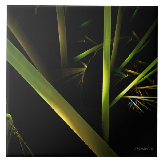 Bamboo Abstrakt Fliese (Vorderseite)