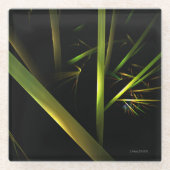 Bamboo Abstrakt Glasuntersetzer (Vorderseite)