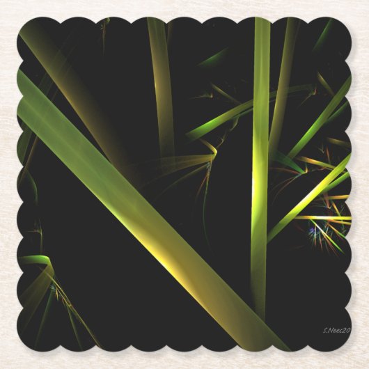 Bamboo Abstrakt Untersetzer (Vorderseite)