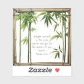 Bamboo Anpassbare Bibe Verse Custom Cut Vinyl Aufkleber (Blatt)