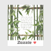 Bamboo Anpassbare Bibe Verse Custom Cut Vinyl Aufkleber (Blatt)