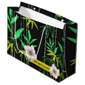 Bamboo Art 3 Optionen Große Geschenktüte (Vorderseite Schrägansicht)