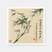 Bamboo Art Elegante Paper Party Napkin Serviette (Vorderseite)